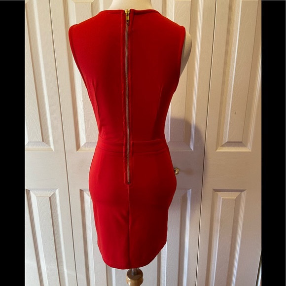 Sexy Open Front Little Red Dress by Tobi - Picture 4 of 7